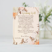 Najaars Symphony Wedding Wishing Well Kaart (Staand voorkant)
