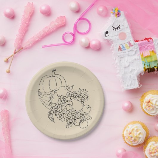 Najaars Thanksgiving van Harvest Papieren Bordje (Feest)