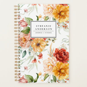Najaars Waterverf Flowers en Greenery Pattern Planner