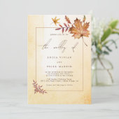 Najaars Waterverf van leble tijdens het huwelijk Kaart (Staand voorkant)