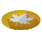 Najaars Witte Maple Leaf op Two-tone Gold Snijplank (Hoek)