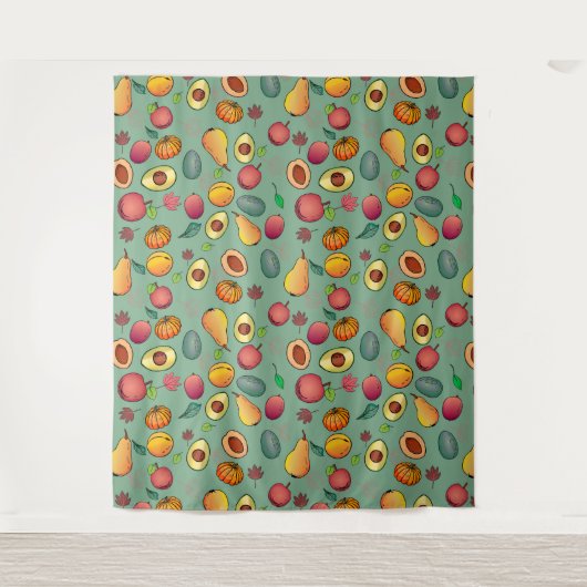 Najaarsap van pompoen en pompoenpompoen wandkleed (Voorkant)