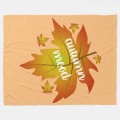 Najaarsauruuntypografie Fleece Deken (Voorkant (Horizontaal))