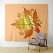 Najaarsauruuntypografie Wandkleed (In Situ (horizontaal))