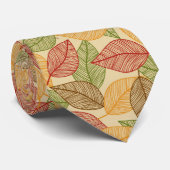 Najaarsavond met valbladeren op room stropdas (Opgerold)