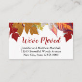 Najaarsbekendmaking van Leaves Moving Announement Informatiekaartje (Voorkant)