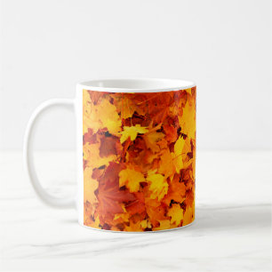 Najaarsbladeren bladeren bladeren bladeren herfstb koffiemok
