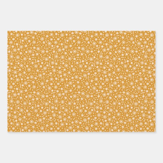 Najaarsbladeren in Blauw en Ochre Inpakpapier Vel (Voorkant 2)