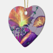 Najaarsbladeren in het Lila Keramisch Ornament (Links)