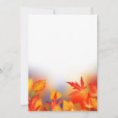 Najaarsbladeren Thanksgiving Partij Uitnodiging (Achterkant)