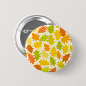 Najaarsbladeren van eikenbomen ronde button 5,7 cm (Voorkant /achterkant)