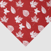 Najaarsbladeren - wit en donkerrood tissuepapier (Detail)