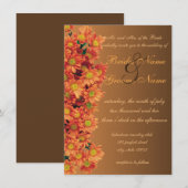Najaarsbloemen bruiloft kaart (Voorkant / Achterkant)