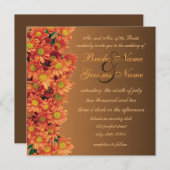 Najaarsbloemen bruiloft kaart (Voorkant / Achterkant)
