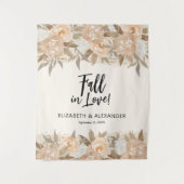 Najaarsbloemen bruiloft wandkleed (Voorkant)