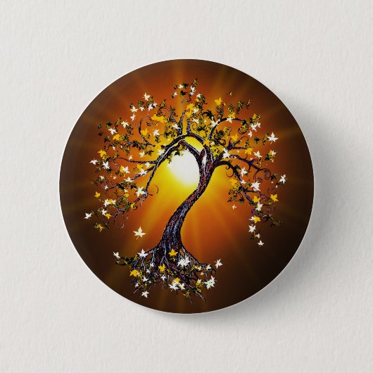 Najaarsboom van de Herfst bij de Zonnevaste Button (Voorkant)