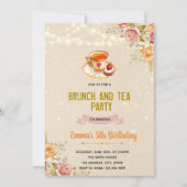 Najaarsbrunch en theeuitnodiging bedankkaart (Voorkant)