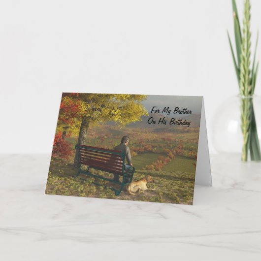 Najaarscentra - Birthday-kaart voor broer Kaart (Voorkant)