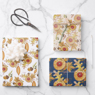 Najaarscurve Waterverf handgeschilderd Inpakpapier Vel