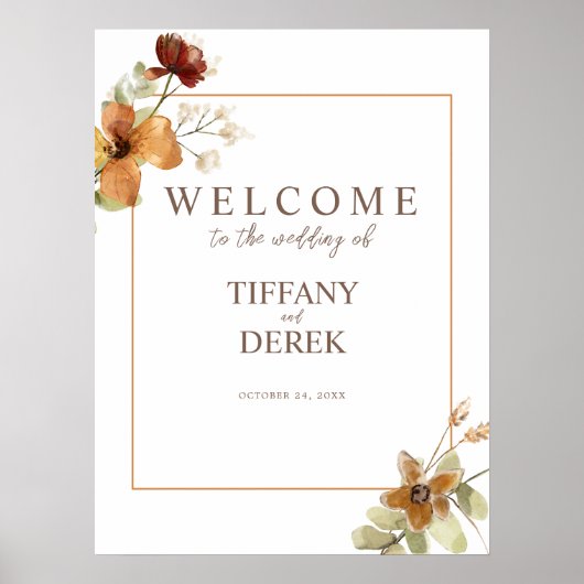 Najaarsdag Herfst Wildbloemen Weddenschap Welzijn Poster (Voorkant)