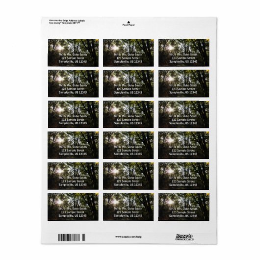 Najaarsdag in het Nationaal Park Shenandoah Etiket (Full Sheet)