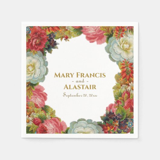 Najaarsdag van de   Garland Wedding Servet (Voorkant)