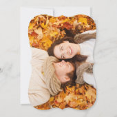 Najaarse Herfst Trees Wedding Photo Save the Date  (Achterkant)