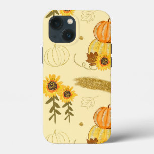 Najaarse Waterverf Pompoenen en zonnebloemen Otter iPhone 13 Mini Hoesje