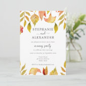 Najaarsfeest van de herfst van de bruiddag kaart (Staand voorkant)