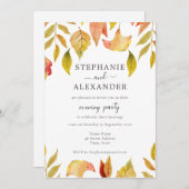 Najaarsfeest van de herfst van de bruiddag kaart (Voorkant / Achterkant)