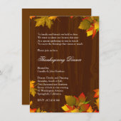 Najaarsfeest van de Thanksgiving van de Herfst Kaart (Voorkant / Achterkant)