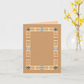 Najaarsgrens Bruin Blauwe Nota Kaart (Gele Bloem)