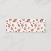 NajaarsHerfst Pumpkin Scene Mini Labels Visitekaar (Achterkant)