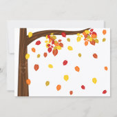 Najaarsjumn Falling Leaves Wedding Kaart (Achterkant)