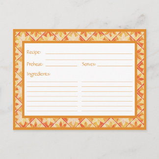 Najaarskaart voor decoratieve "Floral Tiles Recipe Briefkaart