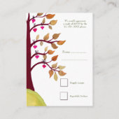 Najaarskaarten van de Herfst van de Heart Tree Car Informatiekaartje (Achterkant)