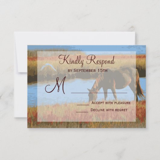 Najaarskaarten van Rustic Country Wedding RSVP (Voorkant)