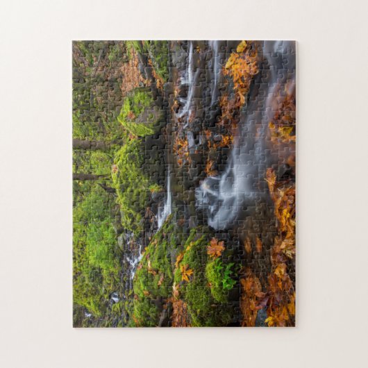 Najaarskleur langs Starvation Creek Herfsten Legpuzzel (Verticaal)