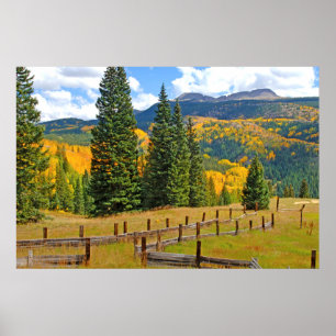 Najaarskleur op het platteland poster