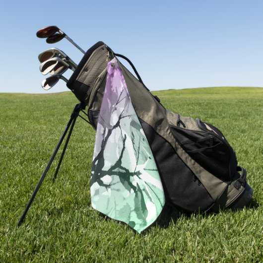 Najaarskleuren, bladeren 5 golfhanddoek (Groen)