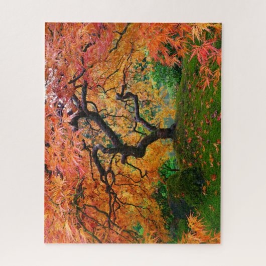 Najaarslaag op Portland Japanse tuinmantel Legpuzzel (Verticaal)