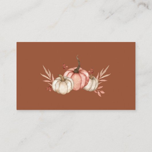 Najaarspompoenboeken voor de Kaart van de Baby Enc (Achterkant)