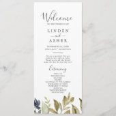 Najaarsprogramma Greenery Wedding Programme Programma (Voorkant)