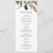 Najaarsprogramma Greenery Wedding Programme Programma (Achterkant)