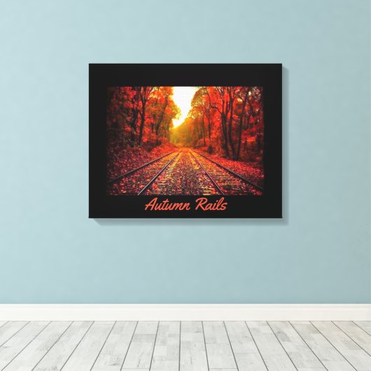 Najaarsrails Canvas Afdruk (Insitu (Houten vloer))