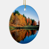 Najaarsreflecties Vermont Keramisch Ornament (Rechts)