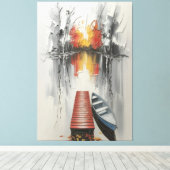 najaarsreflectiewand canvas afdruk (Insitu (Houten vloer))