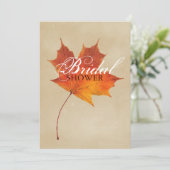 NajaarsSinaasappel Herfst in Love Leaves vrijgezel Kaart (Staand voorkant)