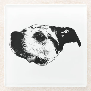 Najaarssip - Terrier Glazen Onderzetter