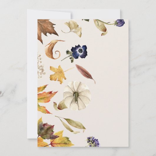 najaarstonen pompoen baby shower uitnodiging (Achterkant)